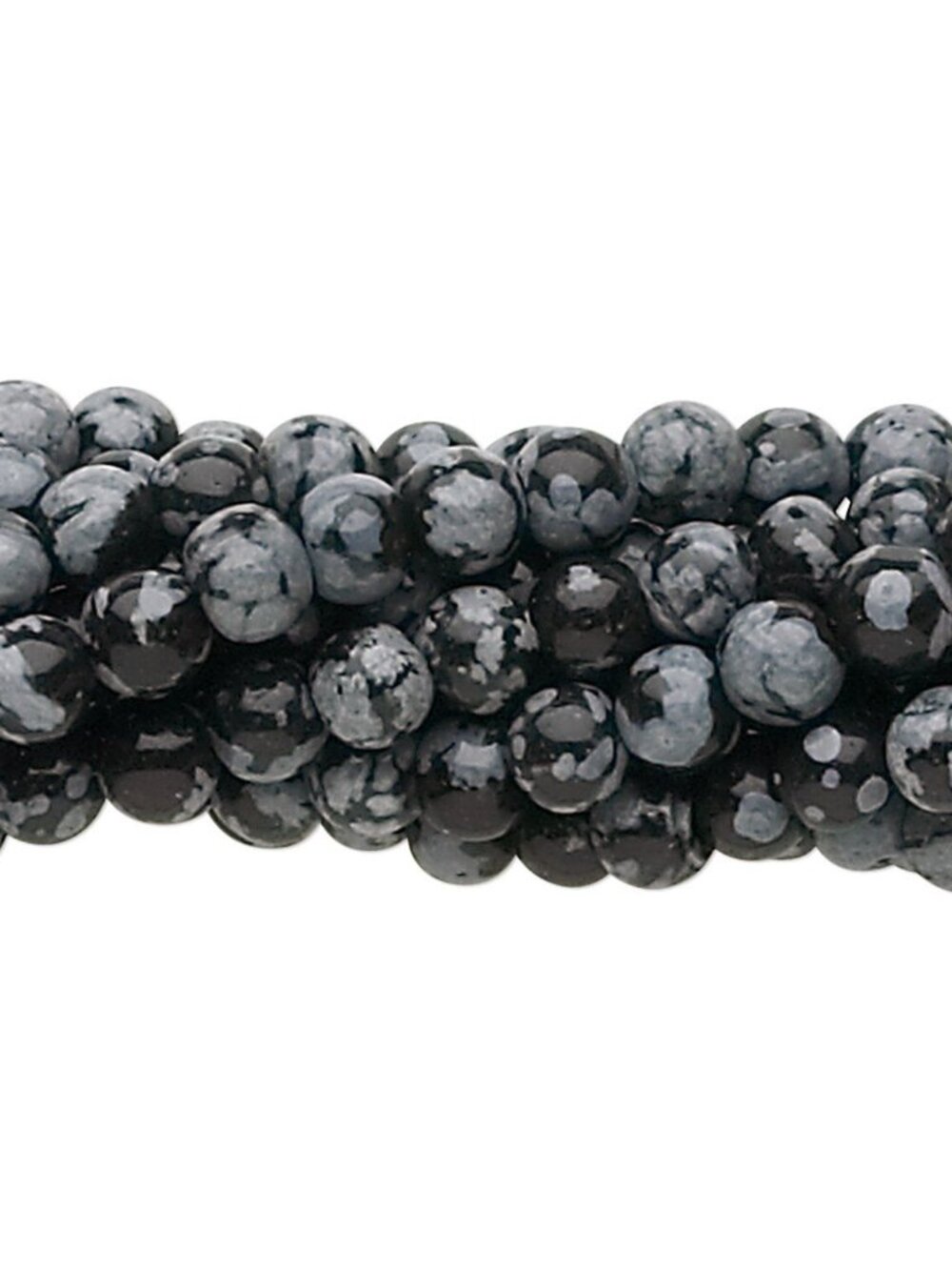 Snowflake Obsidian Gemstone Beads Round 4mm Bulk Lot 100 pcs